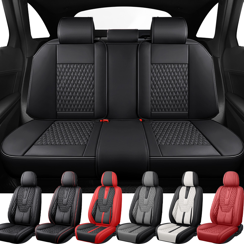 Leather Car Seat Cover - Fundas universales antideslizantes para asientos de